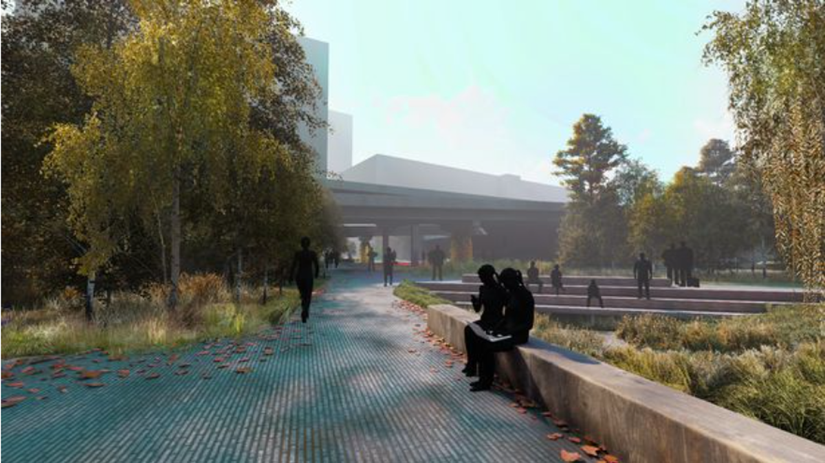 Radford Park Visualisation Of The Approach To The New Underpark. Image Courtesy Of Barton Willmore Landscape Architects E125c48fda6fdfcf54b23cc9044eb5d8